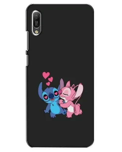 Чехол для Huawei Y6 2019 с картинкой «Анжел целует Стича»