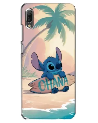 Чехол для Huawei Y6 2019 с картинкой «Стич на серфе»