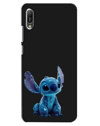Чехол для Huawei Y6 2019 с картинкой «Стич на черном»