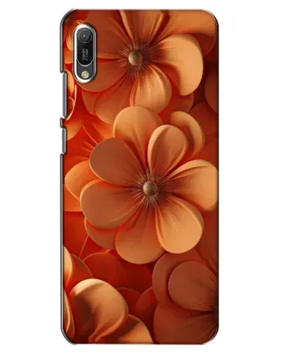 Чехол для Huawei Y6 2019 с картинкой «Оранжевый макро цветок»
