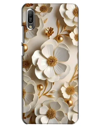 Чехол для Huawei Y6 2019 с картинкой «Белие бумажние  цвети»