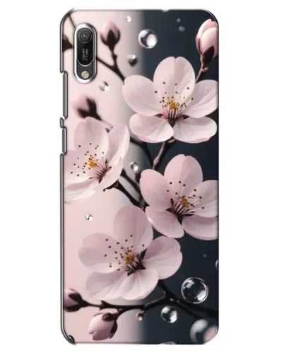 Чехол для Huawei Y6 2019 с картинкой «Нежная сакура и капли» Чехол для Huawei Y6 2019 с картинкой «Нежная сакура и капли»