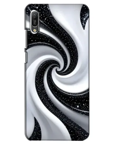 Чехол для Huawei Y6 2019 с картинкой «Черно-белая спираль» Чехол для Huawei Y6 2019 с картинкой «Черно-белая спираль»