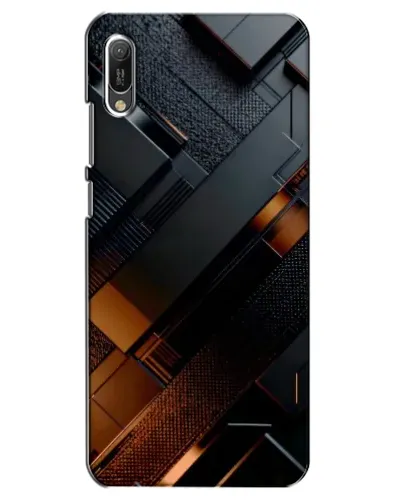 Чехол для Huawei Y6 2019 с картинкой «Черные геометрические блоки» Чехол для Huawei Y6 2019 с картинкой «Черные геометрические блоки»