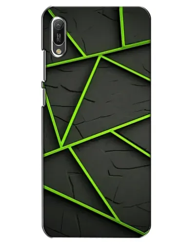 Чехол для Huawei Y6 2019 с картинкой «Зеленые геометрические линии» Чехол для Huawei Y6 2019 с картинкой «Зеленые геометрические линии»