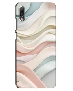 Чехол для Huawei Y6 2019 с картинкой «Пастельные нежные волны»