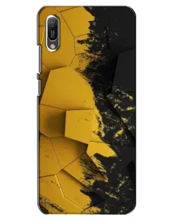 Чехол для Huawei Y6 2019 с картинкой «Золотые осколки геометрии»