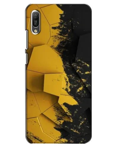 Чехол для Huawei Y6 2019 с картинкой «Золотые осколки геометрии» Чехол для Huawei Y6 2019 с картинкой «Золотые осколки геометрии»
