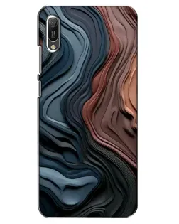Чехол для Huawei Y6 2019 с картинкой «Цветные волны каньона»
