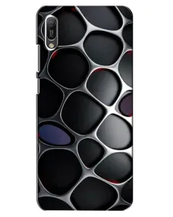 Чехол для Huawei Y6 2019 с картинкой «Объемная темная решетка»