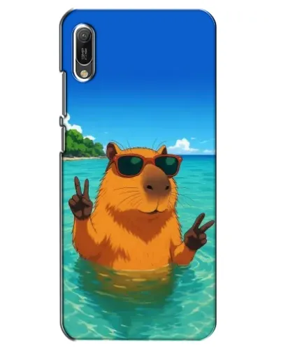 Чехол для Huawei Y6 2019 с картинкой «Морская капибара» Чехол для Huawei Y6 2019 с картинкой «Морская капибара»
