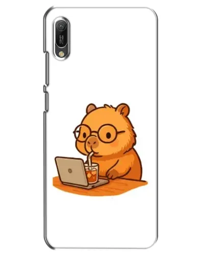 Чехол для Huawei Y6 2019 с картинкой «Капибара с ноутбуком» Чехол для Huawei Y6 2019 с картинкой «Капибара с ноутбуком»