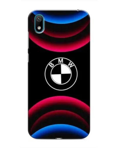 Чехол для Huawei Y6 Pro (2019)/ Y6 Prime 2019 с картинкой «Логотип BMW и неоновые дуги»