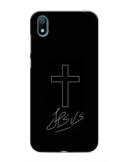 Чехол для Huawei Y6 Pro (2019)/ Y6 Prime 2019 с картинкой «Графический крест Jesus»