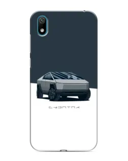 Чехол для Huawei Y6 Pro (2019)/ Y6 Prime 2019 с картинкой «Серебристый Cybertruck Tesla»