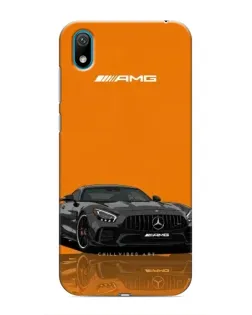 Чехол для Huawei Y6 Pro (2019)/ Y6 Prime 2019 с картинкой «Оранжевый Mercedes AMG»