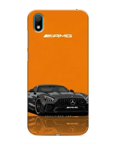 Чехол для Huawei Y6 Pro (2019)/ Y6 Prime 2019 с картинкой «Оранжевый Mercedes AMG»