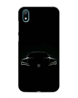 Чехол для Huawei Y6 Pro (2019)/ Y6 Prime 2019 с картинкой «Mercedes — силуэт авто» Чехол для Huawei Y6 Pro (2019)/ Y6 Prime 2019 с картинкой «Mercedes — силуэт авто»