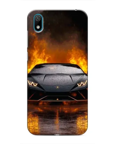 Чехол для Huawei Y6 Pro (2019)/ Y6 Prime 2019 с картинкой «Lamborghini в огне»