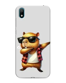 Чехол для Huawei Y6 Pro (2019)/ Y6 Prime 2019 с картинкой «Капибара рэпер даб»