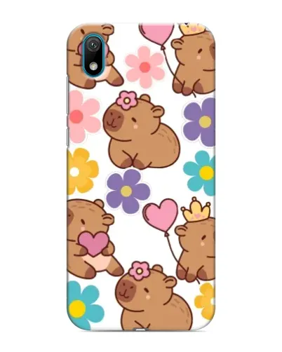 Чехол для Huawei Y6 Pro (2019)/ Y6 Prime 2019 с картинкой «Цветочный паттерн капибар» Чехол для Huawei Y6 Pro (2019)/ Y6 Prime 2019 с картинкой «Цветочный паттерн капибар»