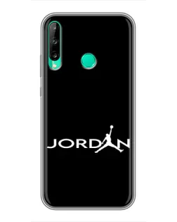 Чехол для Huawei Y6p с картинкой «Jordan White Logo»