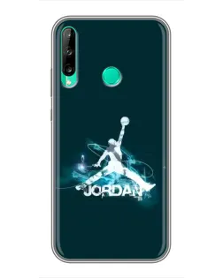 Чехол для Huawei Y6p с картинкой «Jordan Blue Fire»