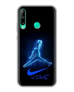 Чехол для Huawei Y6p с картинкой «Jordan Neon Blue»