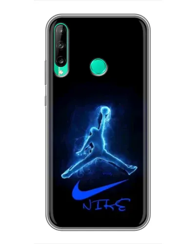 Чехол для Huawei Y6p с картинкой «Jordan Neon Blue»