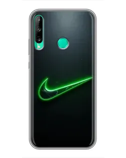 Чохол для Huawei Y6p з картинкою «Неоновий контур Nike»