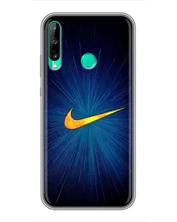Чехол для Huawei Y6p с картинкой «Синий пульс Nike»