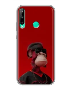 Чохол для Huawei Y6p з картинкою «Bored Ape в червоному»