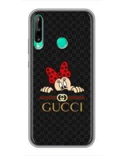 Чохол для Huawei Y6p з картинкою «Мінні Маус Gucci — чорний»