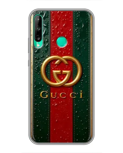 Чехол для Huawei Y6p с картинкой «Gucci — фирменная полоса и золото» Чехол для Huawei Y6p с картинкой «Gucci — фирменная полоса и золото»