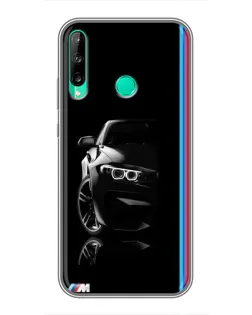 Чохол для Huawei Y6p з картинкою «Силует BMW в темряві»
