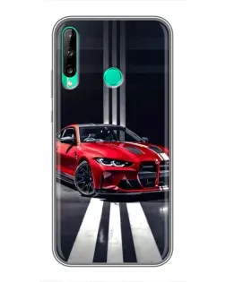Чохол для Huawei Y6p з картинкою «Червона BMW на дорозі»