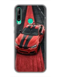 Чохол для Huawei Y6p з картинкою «BMW на червоній доріжці»