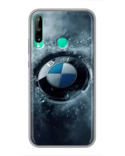 Чехол для Huawei Y6p с картинкой «Логотип BMW — лед»