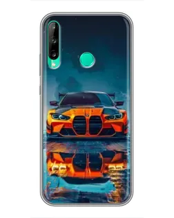 Чехол для Huawei Y6p с картинкой «BMW — золотая эмблема»
