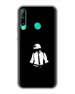 Чохол для Huawei Y6p з картинкою «PUBG — білий шолом»