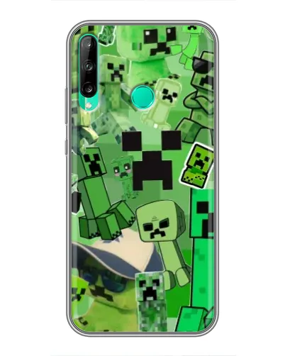 Чехол для Huawei Y6p с картинкой «Криперы Minecraft»
