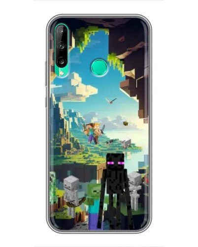 Чехол для Huawei Y6p с картинкой «Эндермен в лесу»