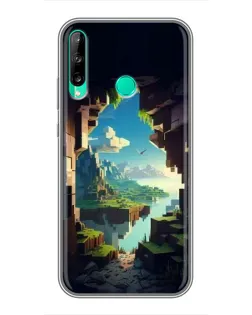 Чехол для Huawei Y6p с картинкой «Вид из пещеры»