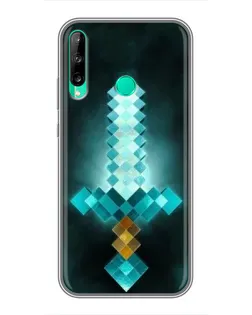 Чехол для Huawei Y6p с картинкой «Алмазный меч неон»