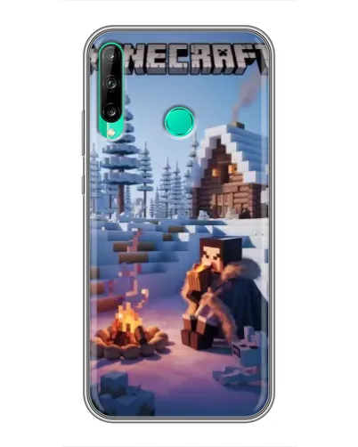 Чехол для Huawei Y6p с картинкой «Зимний Minecraft»