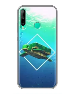 Чехол для Huawei Y6p с картинкой «Черепаха Minecraft»