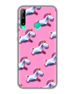 Чехол для Huawei Y6p с картинкой «Единороги на розовом»