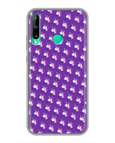 Чехол для Huawei Y6p с картинкой «Единороги на фиолетовом»