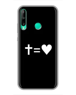 Чехол для Huawei Y6p с картинкой «Крест и Сердце»