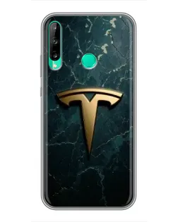Чохол для Huawei Y6p з картинкою «Мармурова Tesla Gold»